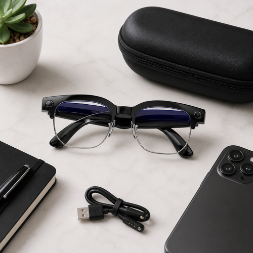 AI Smart Camera Glasses with Wi-Fi, Bluetooth Calls & AI Translation
